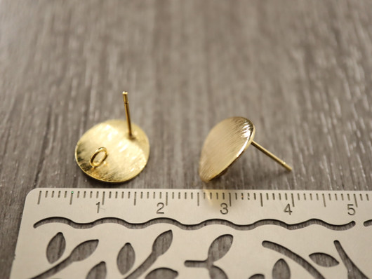 Korvakorutappi ympyrä lenkillä, 12x12mm, 18K/kulta, 1pari