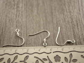  Korvakorukoukku, 17x18mm, kirkashopea/rst, 10paria