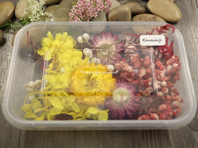 Kuivakukkaljitelma, 17x12x3cm, mixsetti, 1kpl,  POSTIPAKETTI TOIMITUS