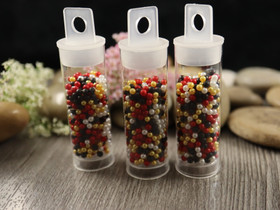 Akryylihelmi, 2.5mm (reiätön), mixsetti, n.5g