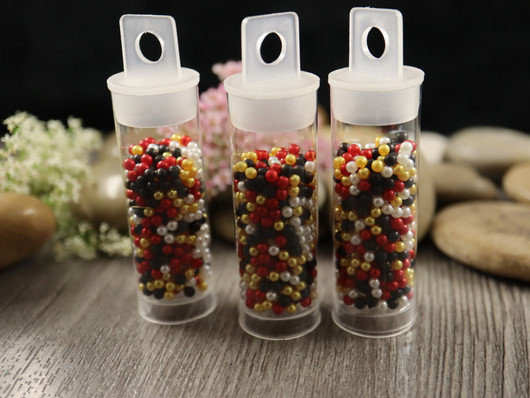 Akryylihelmi, 2.5mm (reiätön), mixsetti, n.5g