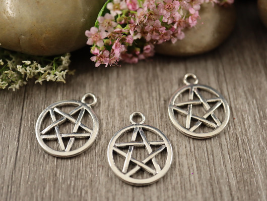 Tähtiriipus, 25x20mm, kromi, 1kpl