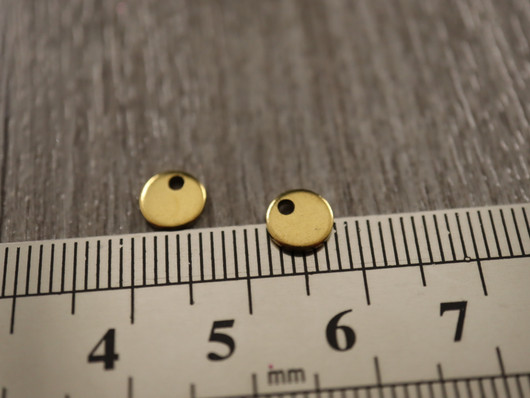 Ympyräriipus, 6mm, kulta/ PVD/ rst, 1kpl