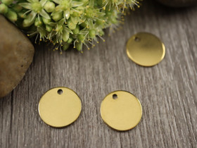 Ympyräriipus, 12mm, 18K kulta/ PVD/ rst, 1kpl