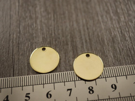 Ympyräriipus, 15mm, kulta/ rst, 1kpl