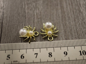 Hämähäkkiriipus, 15x15mm, kulta, 1kpl