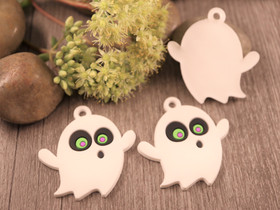 Kummitusriipus, 39x38mm, valkoinen, 1kpl