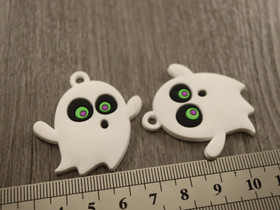 Kummitusriipus, 39x38mm, valkoinen, 1kpl