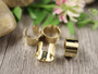 Rustokoru/ ear cuff, 10x9mm, kulta/ rst, 1pari