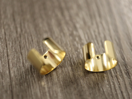 Rustokoru/ ear cuff, 10x9mm, kulta/ rst, 1pari