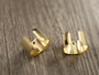 Rustokoru/ ear cuff, 10x9mm, kulta/ rst, 1pari