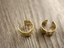 Rustokoru/ ear cuff, 10x9mm, kulta/ rst, 1pari