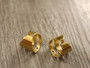 Rustokoru/ ear cuff, 10x10mm, kulta/ rst, 1pari