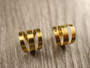 Rustokoru/ ear cuff, 10x10mm, kulta/ rst, 1pari