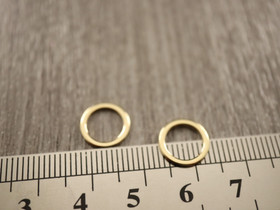 Linkki ympyrä, 10x0,9mm, umpi, 24K/ kulta/rst, 10kpl