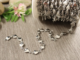 Sydänketju, 10x5x2mm, rst, 10m