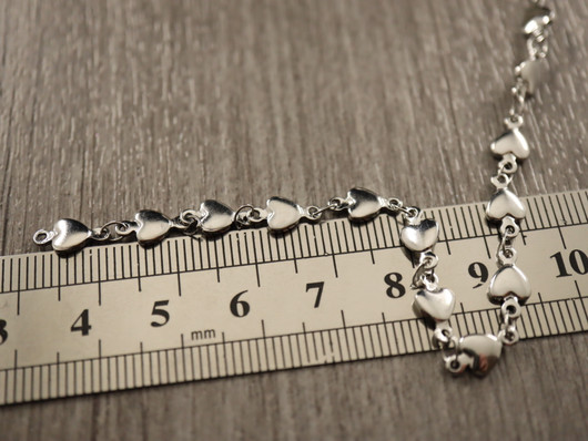 Sydänketju, 10x5x2mm, rst, 10m