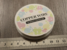 Kuparilanka, 0.3mm, kulta, 25m