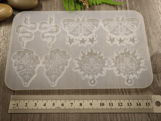 Silikonimuotti kuviot, 110x170x4mm, 1kpl