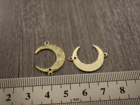 Kuuriipus/linkki, 22x17mm, 24K/ kulta, 1kpl