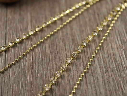 Strassiketjuriipus, 70x3.5mm, kulta, 1kpl