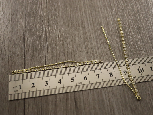 Strassiketjuriipus, 70x3.5mm, kulta, 1kpl