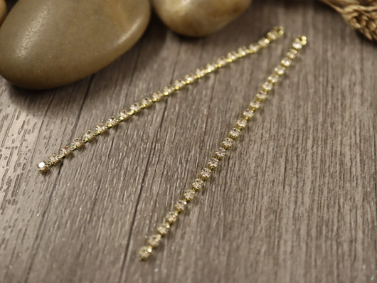 Strassiketjuriipus, 70x2.5mm, kulta, 1kpl