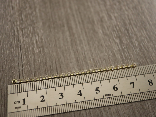 Strassiketjuriipus, 70x2.5mm, kulta, 1kpl