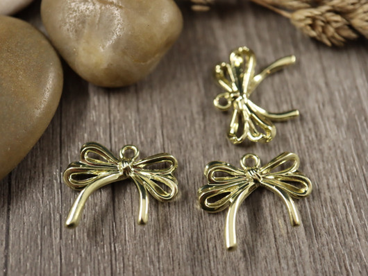 Rusettiriipus, 19x15mm, kulta, 1kpl