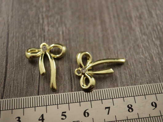 Rusettiriipus, 26x20mm, kulta, 1kpl