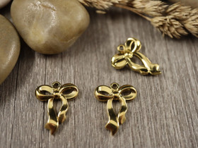 Rusettiriipus, 19x15mm, PVD/ 18K/ kulta/ rst, 1kpl