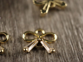 Rusettiriipus, 8.5x10.5mm, 14K/ kulta, 1kpl