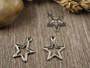 Tähtiriipus, 12.5x14.5mm, rst, 1kpl