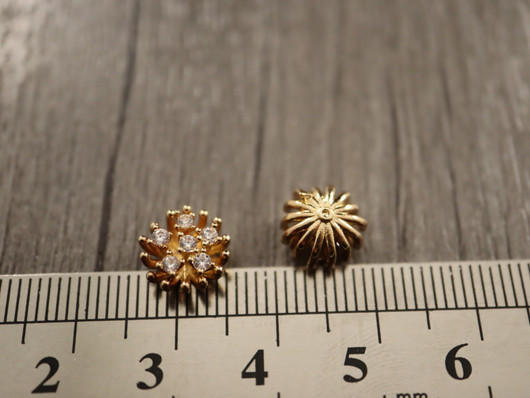 Koriste/ kapussi, 10mm, kulta, 5kpl