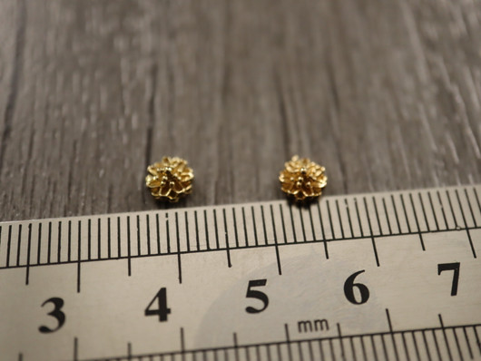 Koriste/ kapussi, 5mm, kulta, 10kpl