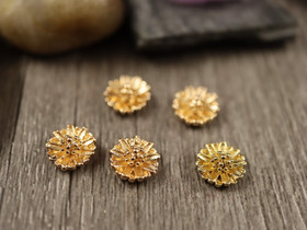 Koriste/ kapussi, 8mm, kulta, 5kpl