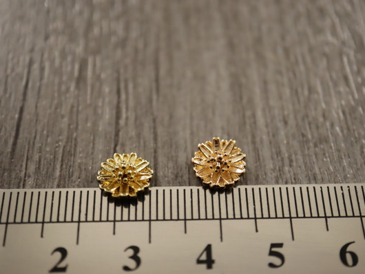 Koriste/ kapussi, 8mm, kulta, 5kpl