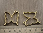 Riipus/ korukehys perhonen, 34x21mm, kulta, 1kpl