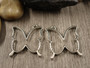 Riipus/ korukehys perhonen, 34x21mm, kromi, 1kpl