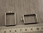 Riipus/ korukehys suorakulmio, 33.5x21mm, kromi, 1kpl
