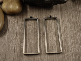 Riipus/ korukehys suorakulmio, 47x17.5mm, rst, 1kpl