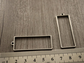 Riipus/ korukehys suorakulmio, 47x17.5mm, rst, 1kpl