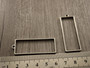 Riipus/ korukehys suorakulmio, 47x17.5mm, rst, 1kpl