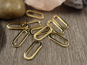 Linkki ovaali, 16x6.5x1mm, kulta/rst, 10kpl
