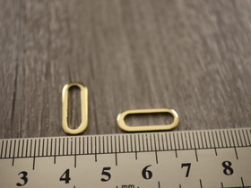 Linkki ovaali, 16x6.5x1mm, kulta/rst, 10kpl