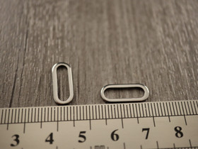 Linkki ovaali, 16x6.5x1mm, rst, 10kpl