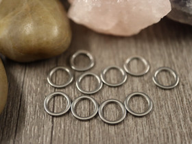 Linkki ympyrä, 8x1mm, umpi, rst, 10kpl