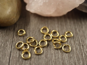 Välirengas, 5x1mm, avattava, 24K/vaaleakulta/rst, 10kpl