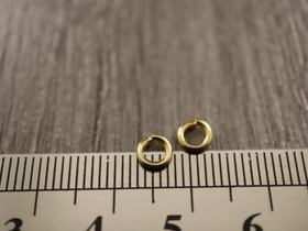 Välirengas, 5x1mm, avattava, 24K/vaaleakulta/rst, 10kpl