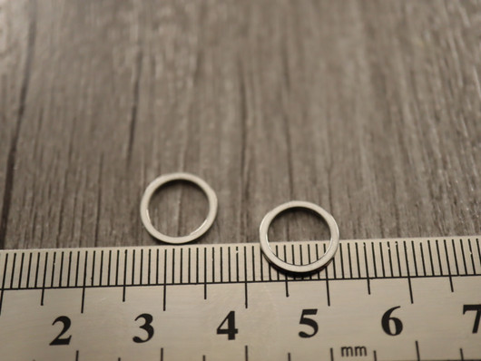 Linkki ympyrä, 10x1mm, umpi, rst, 10kpl